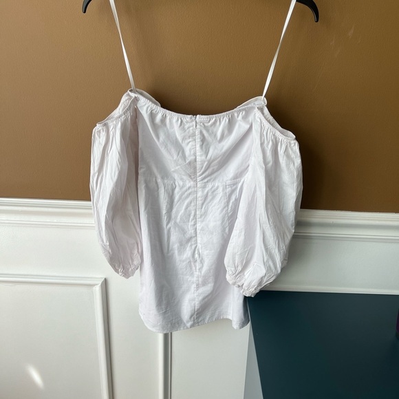 Superdown Revolve Flynn White Ruched Sleeve Tie Front Mini Dress Size XS Y2K - Picture 6 of 7